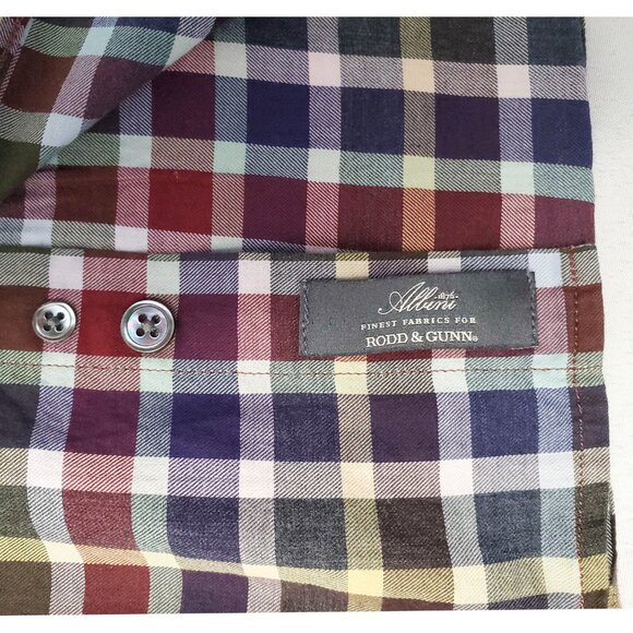 Rodd & Gunn Mens Button Down Shirt Coronation Pier Plaid Multicolor M - Picture 8 of 11